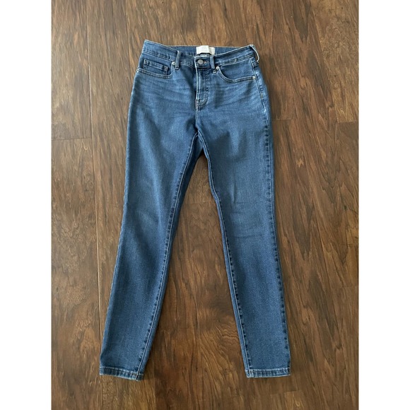 Everlane Mid-Rise Authentic Stretch Skinny Jean Mid-Blue Wash 28 Regular - Picture 4 of 6